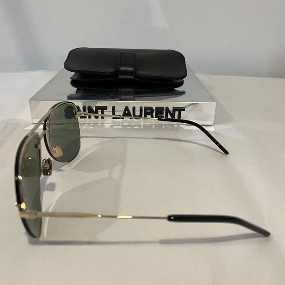 SAINT LAURENT CLASSIC 11 M-003 UNISEX AVIATOR SUNGLASSES - Picture 8 of 9